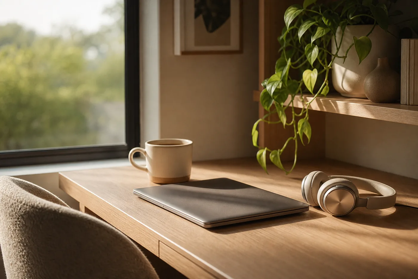 A calm, premium workspace representing Ora for Remote-first teams